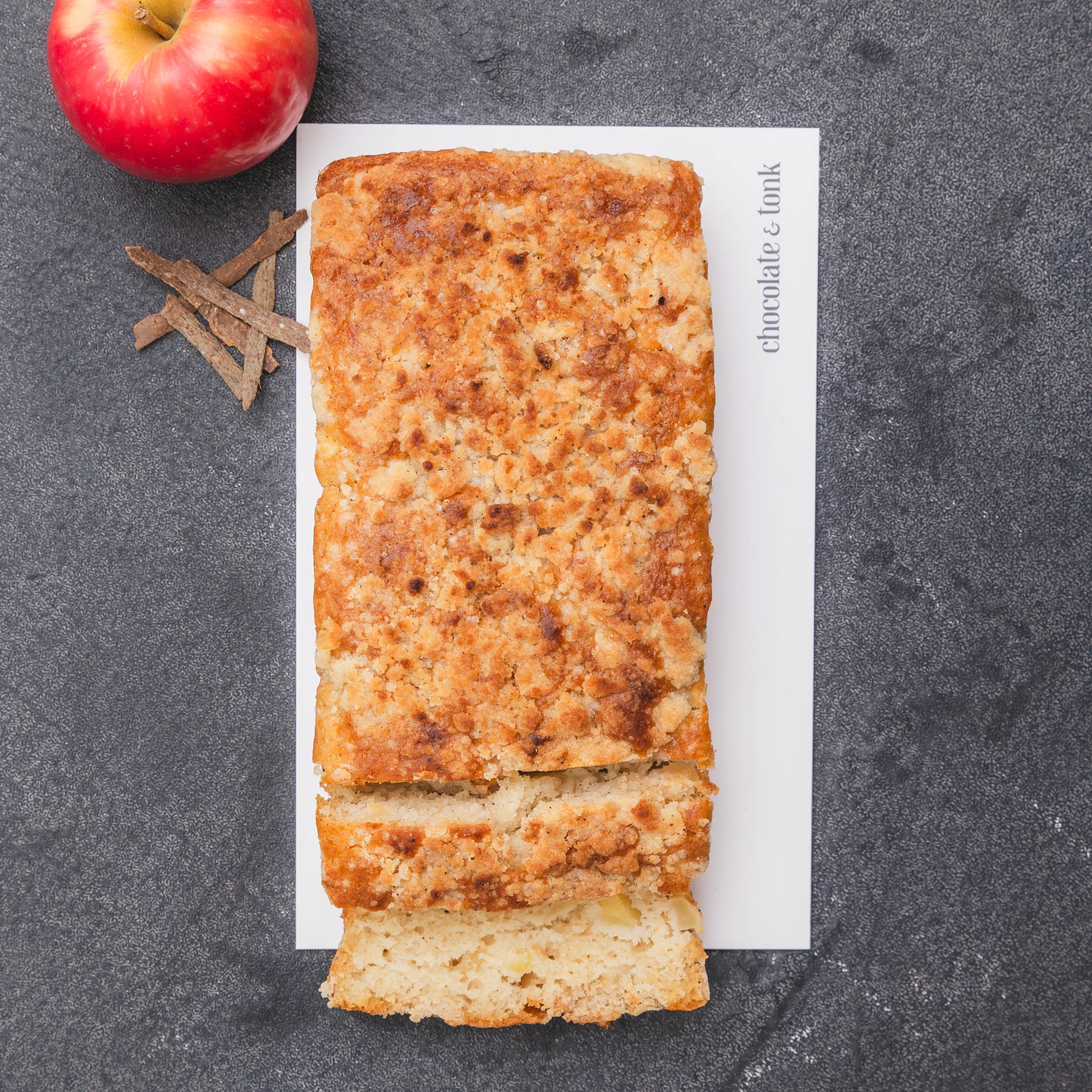 Homemade apple and crumble loaf with a delicious twist